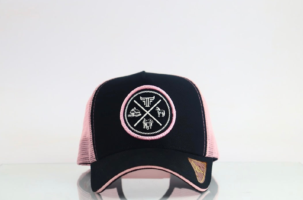 Farm Bulls Black/Pink Heritage Logo